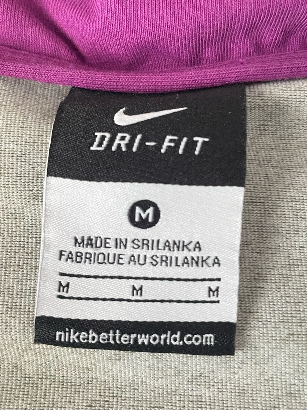 Nike Olive Green & Purple Zip-Up Jacket - size medium - Picture 5 of 6